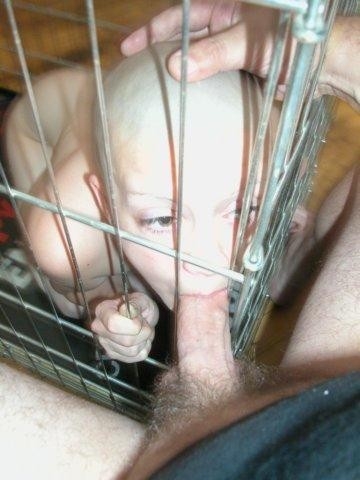 Sucking from a cage