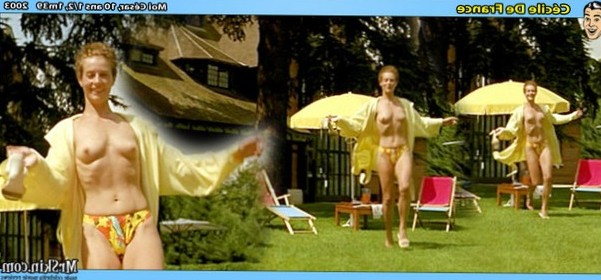 Cecile De France topless sunbathe